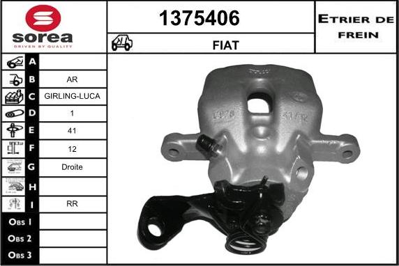 SNRA 1375406 - Гальмівний супорт autocars.com.ua