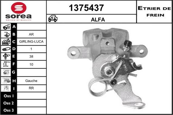 SNRA 1375437 - Гальмівний супорт autocars.com.ua