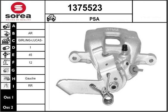 SNRA 1375523 - Гальмівний супорт autocars.com.ua