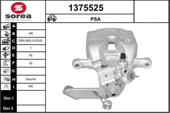 SNRA 1375525 - Гальмівний супорт autocars.com.ua