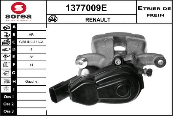 SNRA 1377009E - Тормозной суппорт autodnr.net