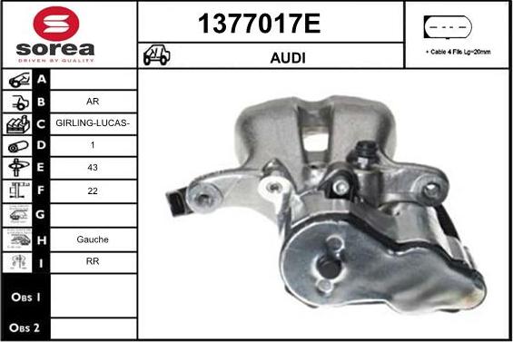 SNRA 1377017E - Тормозной суппорт avtokuzovplus.com.ua