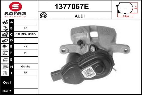 SNRA 1377067E - Тормозной суппорт avtokuzovplus.com.ua