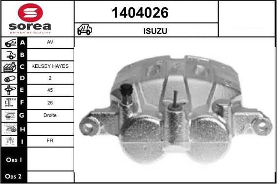 SNRA 1404026 - Гальмівний супорт autocars.com.ua