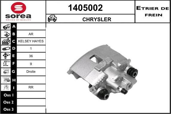 SNRA 1405002 - Тормозной суппорт avtokuzovplus.com.ua