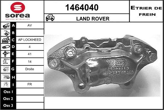 SNRA 1464040 - Гальмівний супорт autocars.com.ua