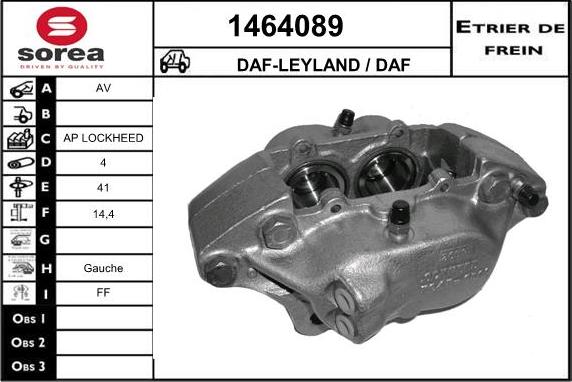 SNRA 1464089 - Гальмівний супорт autocars.com.ua