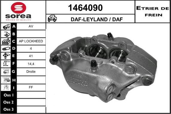 SNRA 1464090 - Гальмівний супорт autocars.com.ua