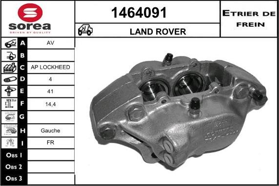 SNRA 1464091 - Гальмівний супорт autocars.com.ua