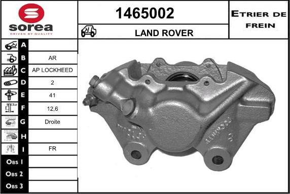 SNRA 1465002 - Гальмівний супорт autocars.com.ua