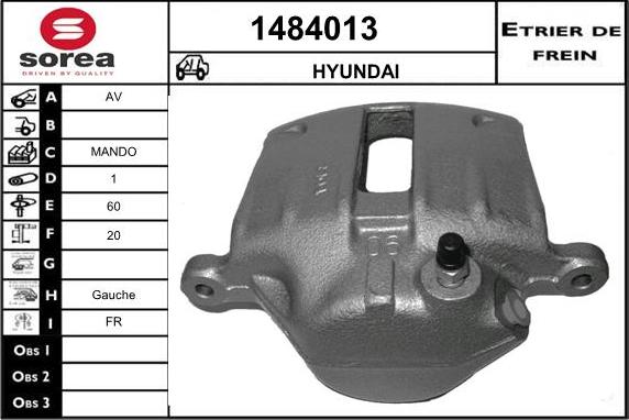 SNRA 1484013 - Гальмівний супорт autocars.com.ua