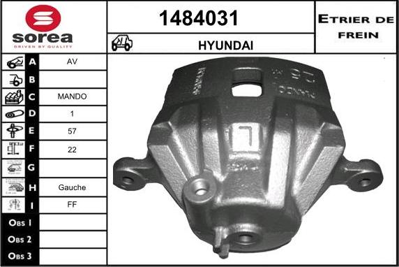 SNRA 1484031 - Гальмівний супорт autocars.com.ua