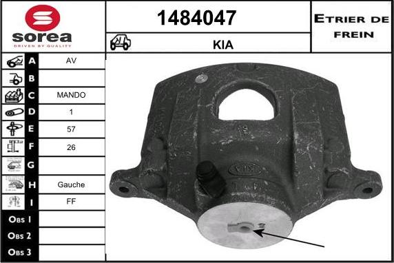 SNRA 1484047 - Гальмівний супорт autocars.com.ua