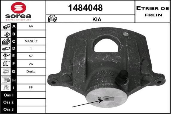 SNRA 1484048 - Гальмівний супорт autocars.com.ua