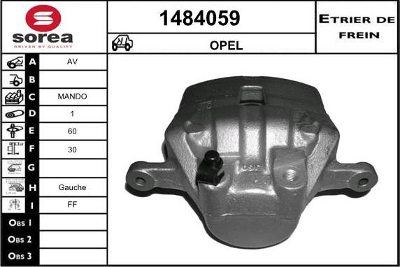 SNRA 1484059 - Гальмівний супорт autocars.com.ua