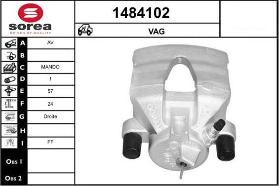 SNRA 1484102 - Тормозной суппорт autodnr.net