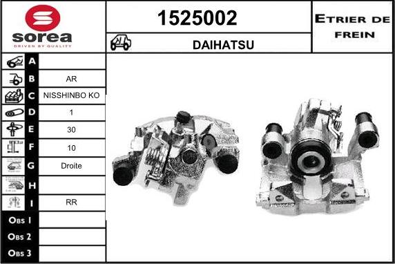 SNRA 1525002 - Гальмівний супорт autocars.com.ua