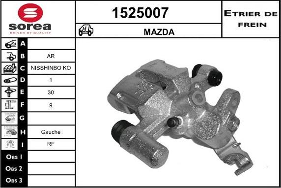 SNRA 1525007 - Гальмівний супорт autocars.com.ua