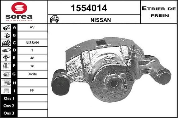 SNRA 1554014 - Гальмівний супорт autocars.com.ua