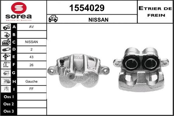 SNRA 1554029 - Гальмівний супорт autocars.com.ua