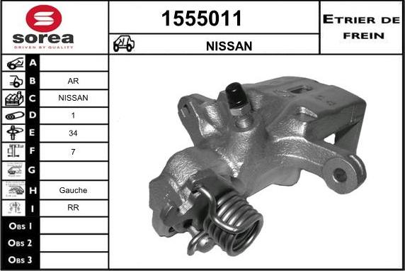 SNRA 1555011 - Гальмівний супорт autocars.com.ua