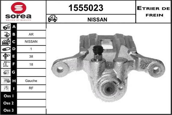 SNRA 1555023 - Гальмівний супорт autocars.com.ua