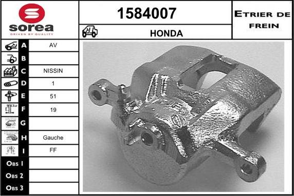 SNRA 1584007 - Гальмівний супорт autocars.com.ua