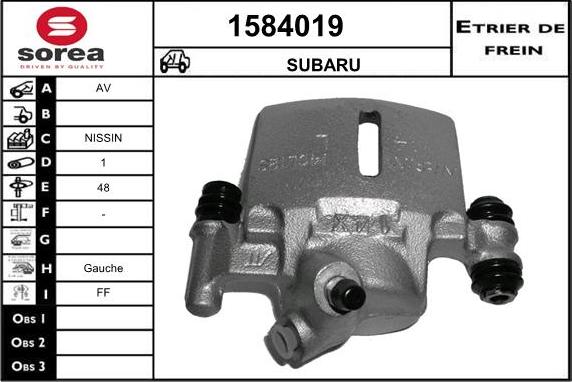 SNRA 1584019 - Гальмівний супорт autocars.com.ua