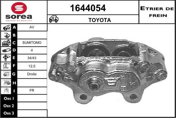 SNRA 1644054 - Гальмівний супорт autocars.com.ua