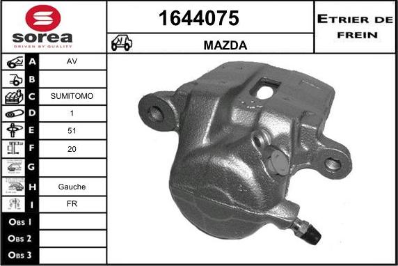 SNRA 1644075 - Гальмівний супорт autocars.com.ua