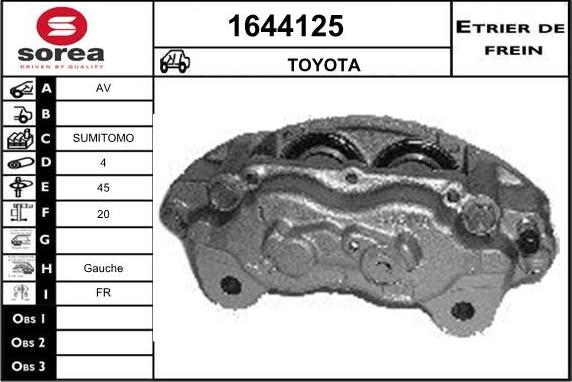 SNRA 1644125 - Тормозной суппорт avtokuzovplus.com.ua