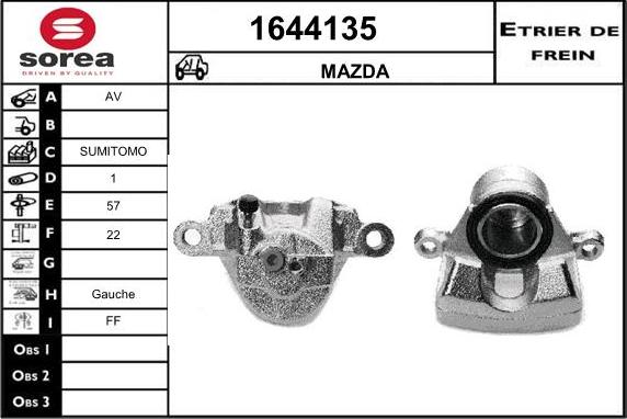 SNRA 1644135 - Гальмівний супорт autocars.com.ua