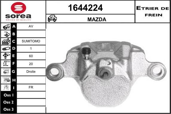 SNRA 1644224 - Гальмівний супорт autocars.com.ua