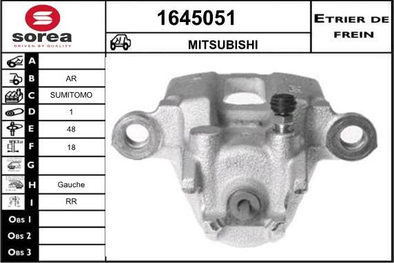 SNRA 1645051 - Гальмівний супорт autocars.com.ua