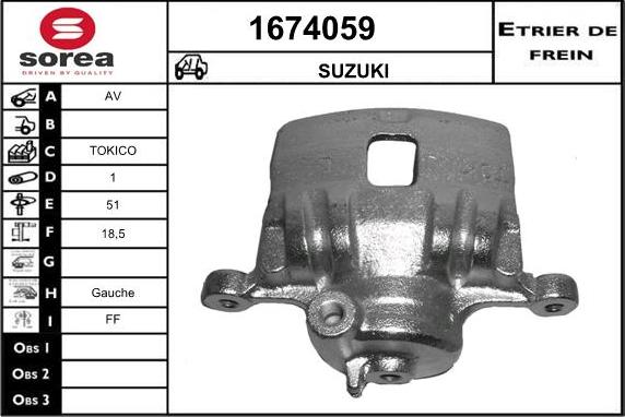 SNRA 1674059 - Тормозной суппорт avtokuzovplus.com.ua