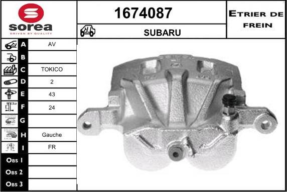 SNRA 1674087 - Гальмівний супорт autocars.com.ua