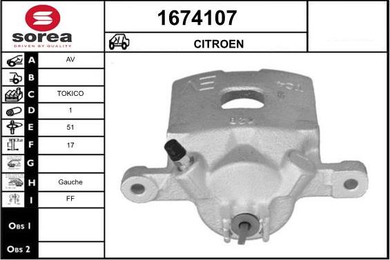 SNRA 1674107 - Гальмівний супорт autocars.com.ua