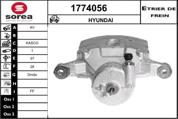 SNRA 1774056 - Гальмівний супорт autocars.com.ua