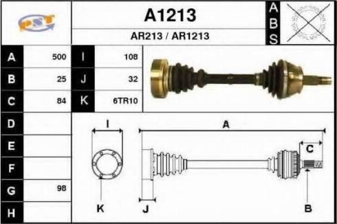 SNRA A1213 - Приводний вал autocars.com.ua