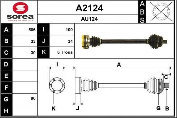 SNRA A2124 - Приводной вал avtokuzovplus.com.ua