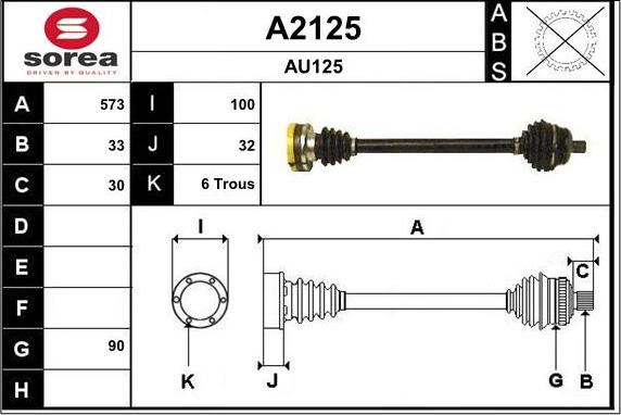 SNRA A2125 - Приводний вал autocars.com.ua