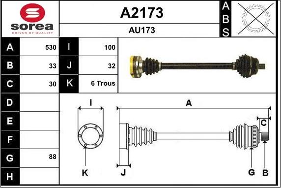 SNRA A2173 - Приводной вал avtokuzovplus.com.ua