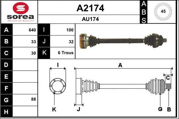 SNRA A2174 - Приводной вал avtokuzovplus.com.ua