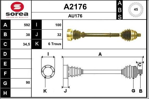 SNRA A2176 - Приводний вал autocars.com.ua