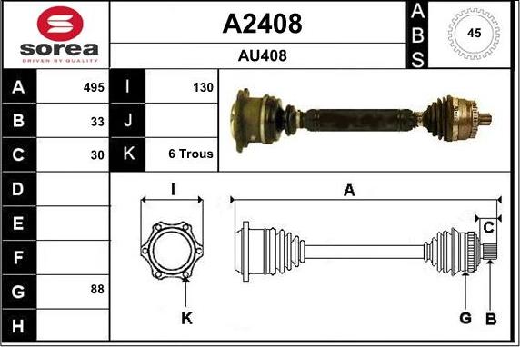 SNRA A2408 - Приводной вал autodnr.net