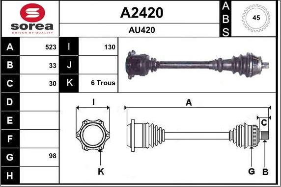 SNRA A2420 - Приводной вал autodnr.net