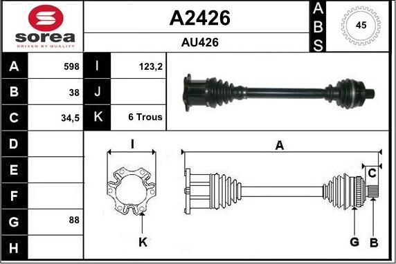 SNRA A2426 - Приводной вал autodnr.net