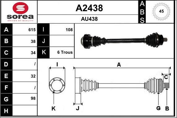 SNRA A2438 - Приводной вал autodnr.net