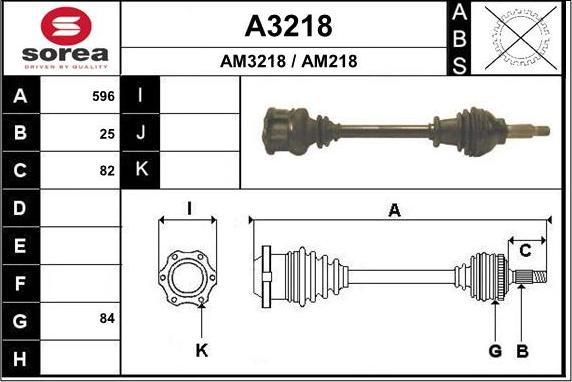 SNRA A3218 - Приводний вал autocars.com.ua