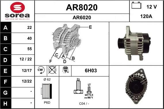SNRA AR8020 - Генератор autocars.com.ua